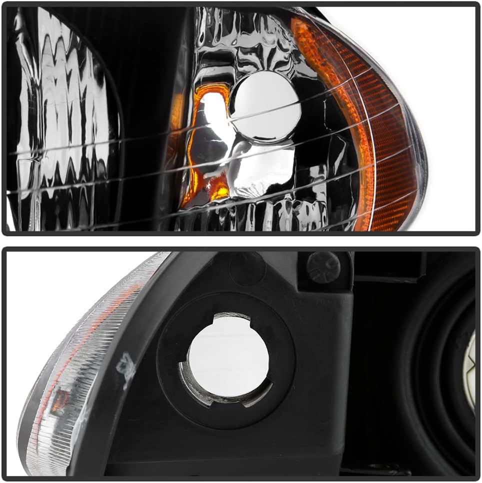 Black Headlights Replacement Driver + Passenger Side B997128