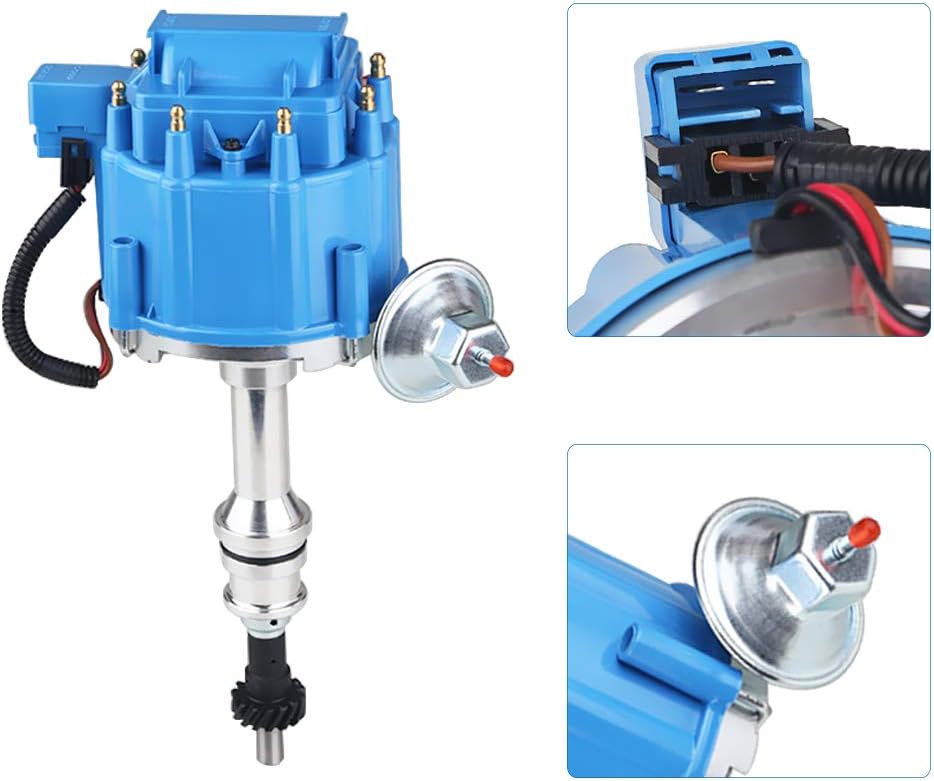 Complete Ignition Distributor 65k Coil 7500RPM Blue Cap Pack of 2 R604680