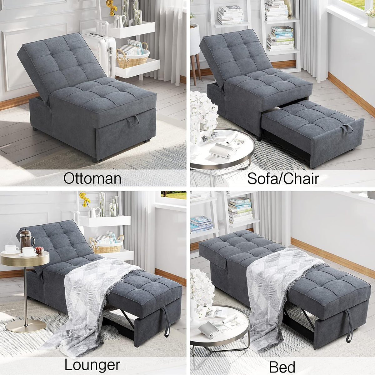 Convertible Chair Sofa Bed with Adjustable Backrest Q841