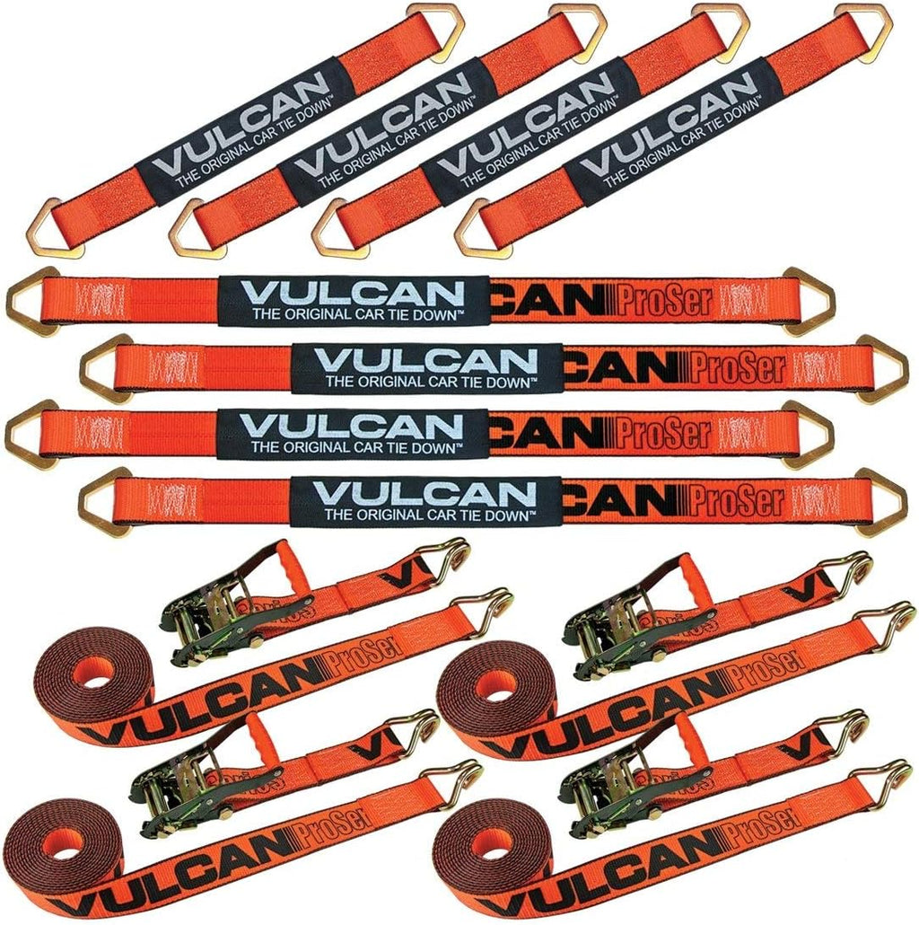 Axle Strap Tie Down Kit with Wire Hook Ratchet Straps J1841