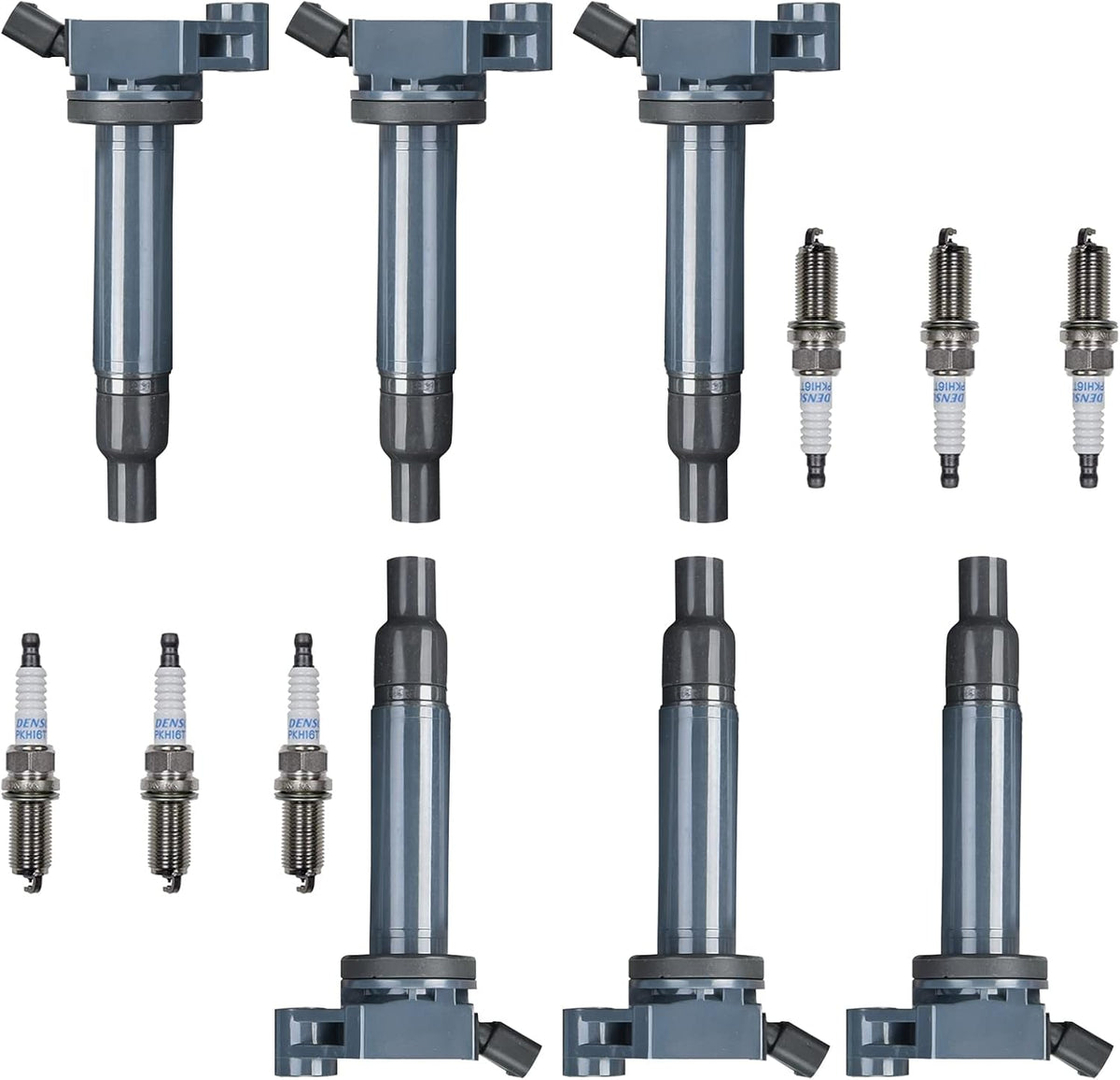 6pcs Ignition Coil Pack and Platinum Spark Plug S233