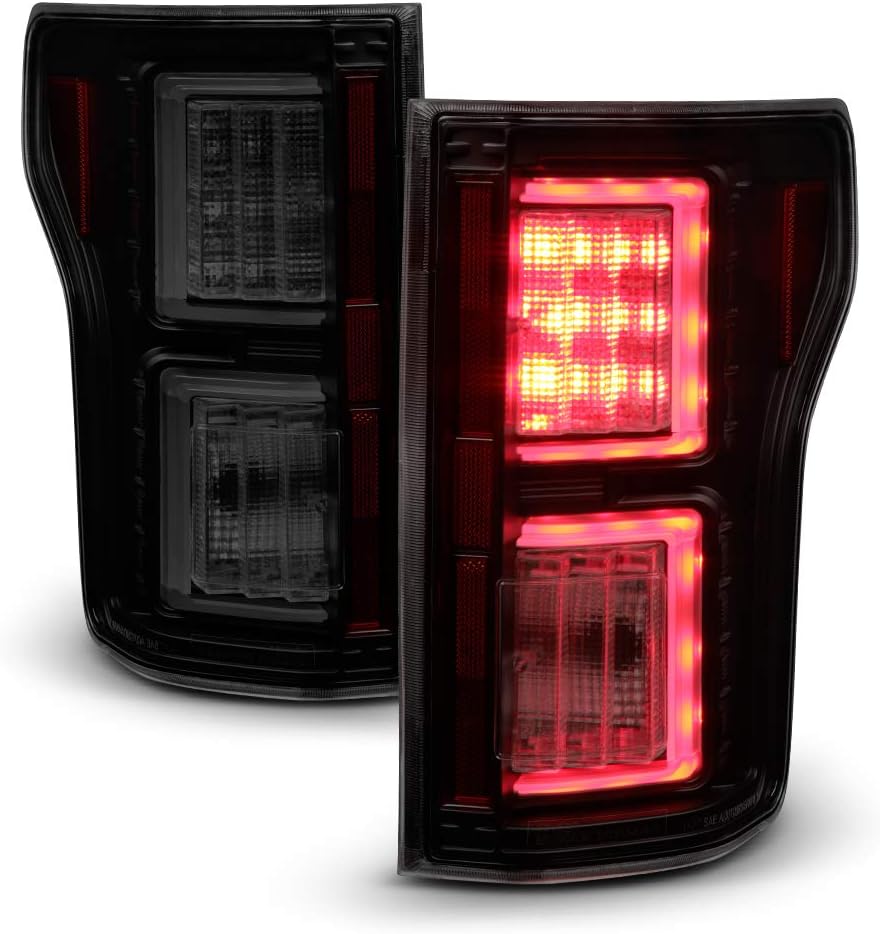 Black Smoked LED Tail Light Bar Tail Lights Left+Right X6274