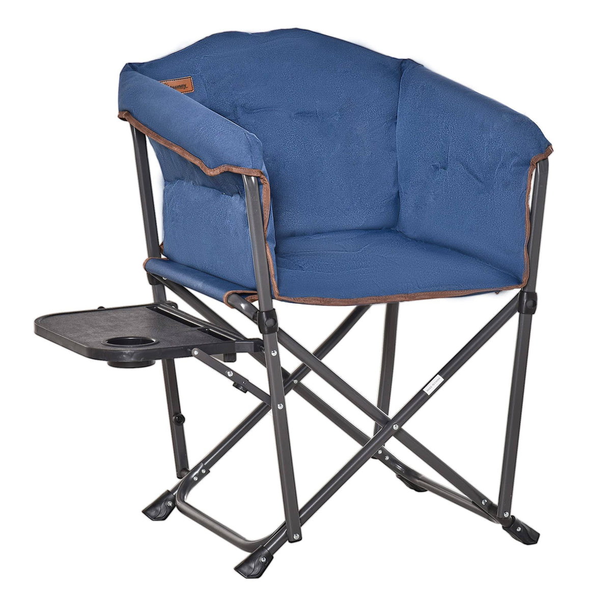 Oversize Padded Folding Director Chair with Side Table P786885