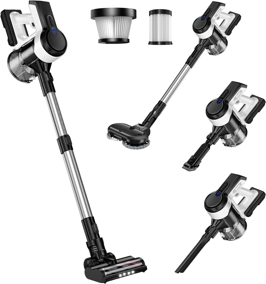 Cordless Vacuum Cleaner 26Kpa Lightweight Handheld Stick Vacuum with Electric Mop E494463