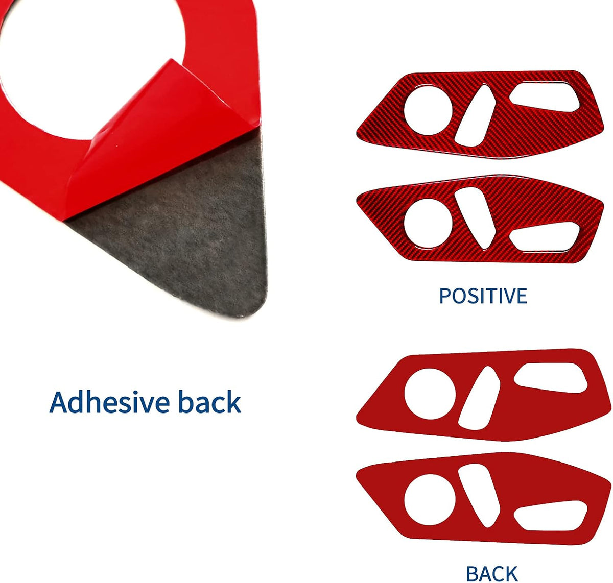 Carbon Fiber Car Seat Adjustment Button Panel Cover Trim Sticker N665