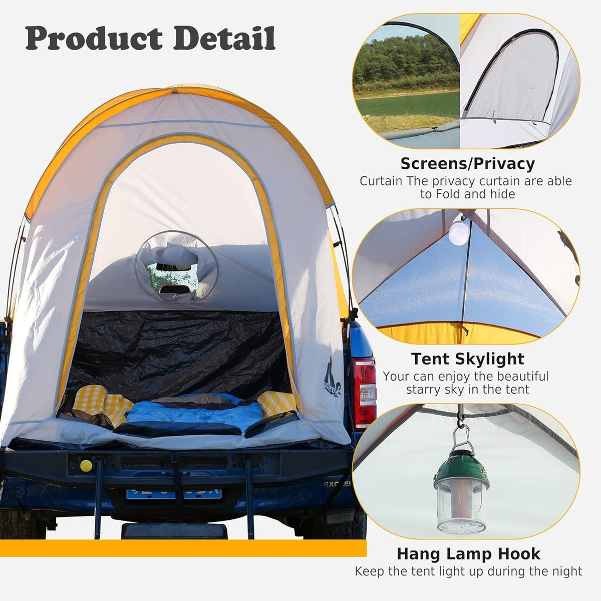 Waterproof 5.5-5.8 ft Truck Bed Tent for 2 Person S4100