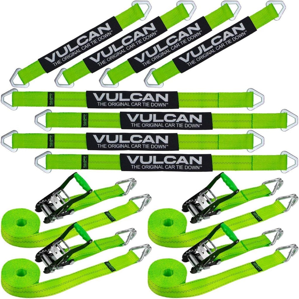 Axle Strap Tie Down Kit with Wire Hook Ratchet Straps J1841