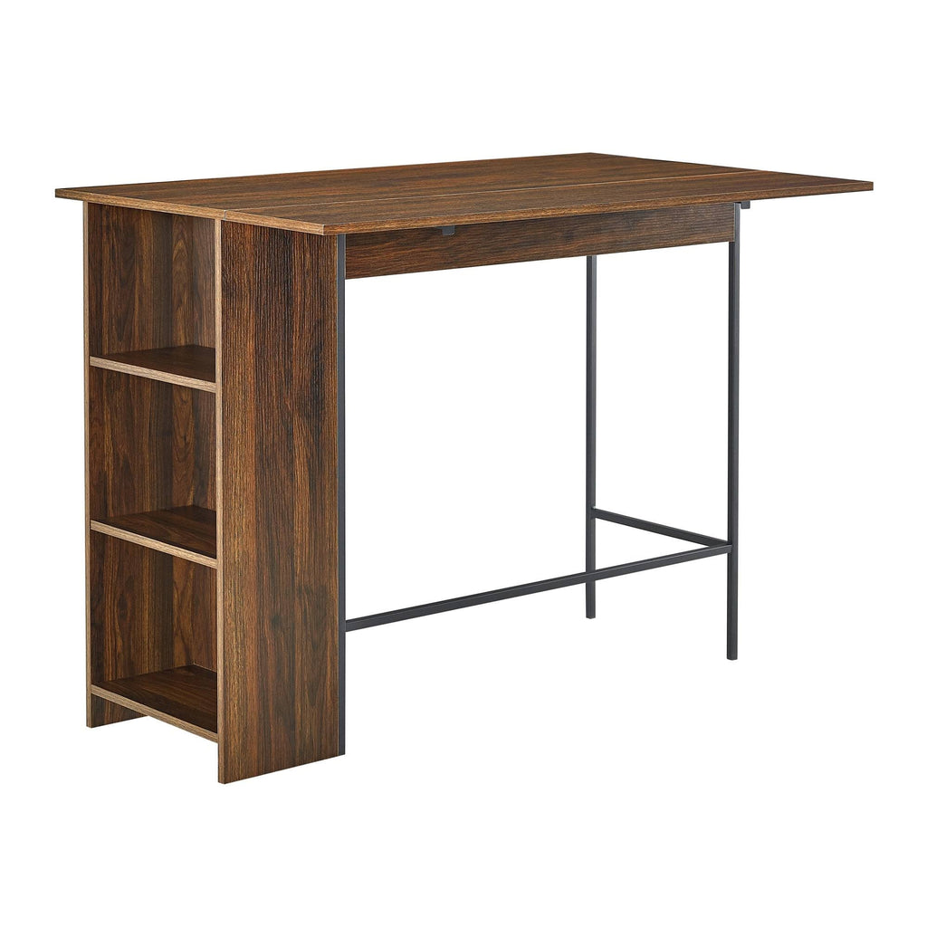 48-Inch Drop Leaf Storage Counter Table K3148