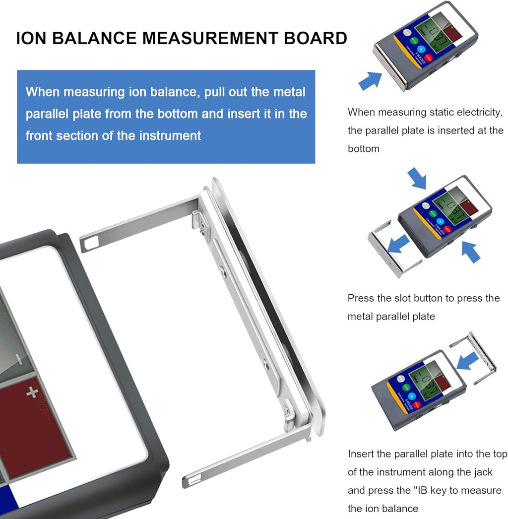 Handheld Digital Electrostatic Field Meter Tester 0~20KV Portable Ion Balance Tester 0~200V E26020