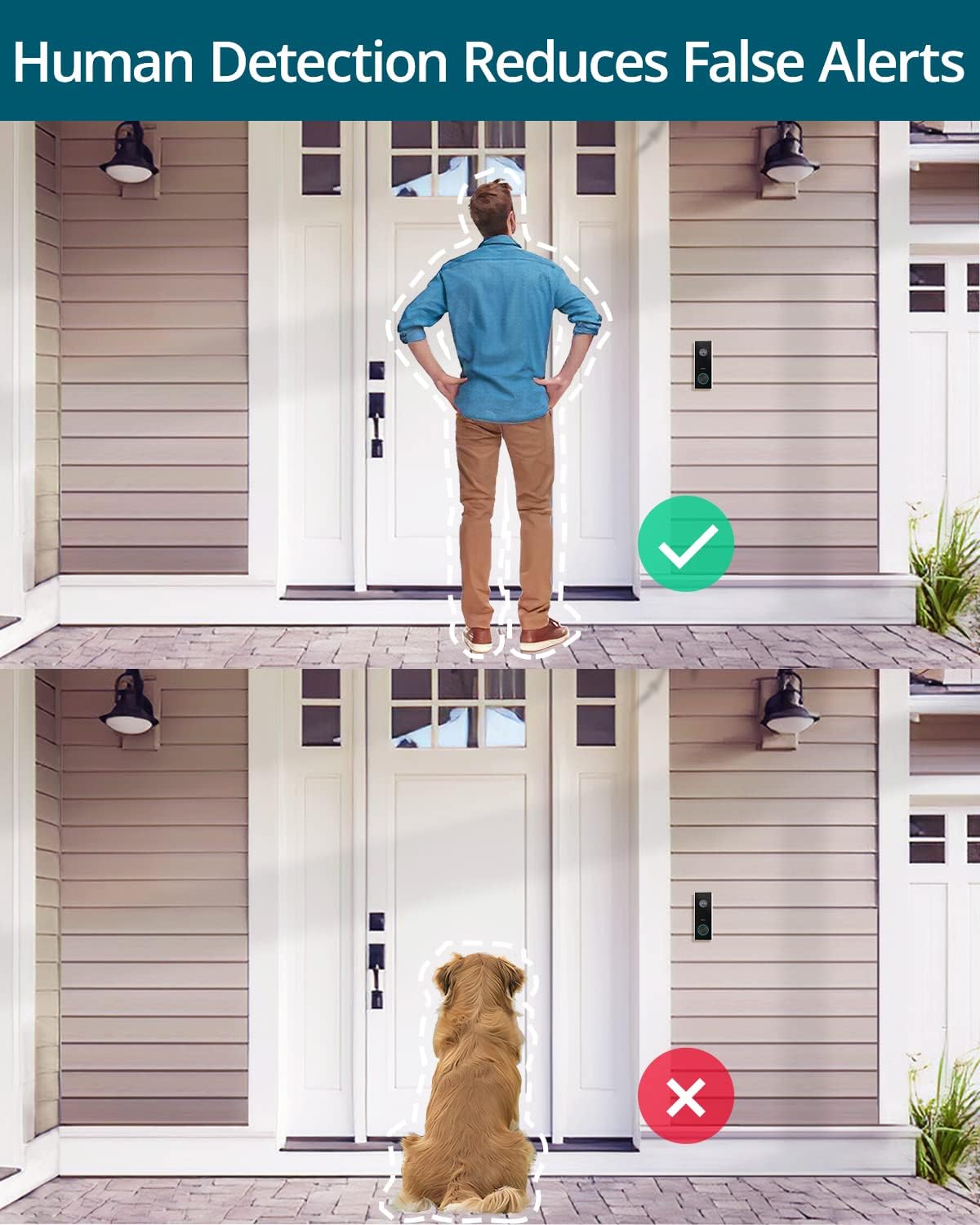 Battery-Powered 2K Wireless Doorbell Camera A44194