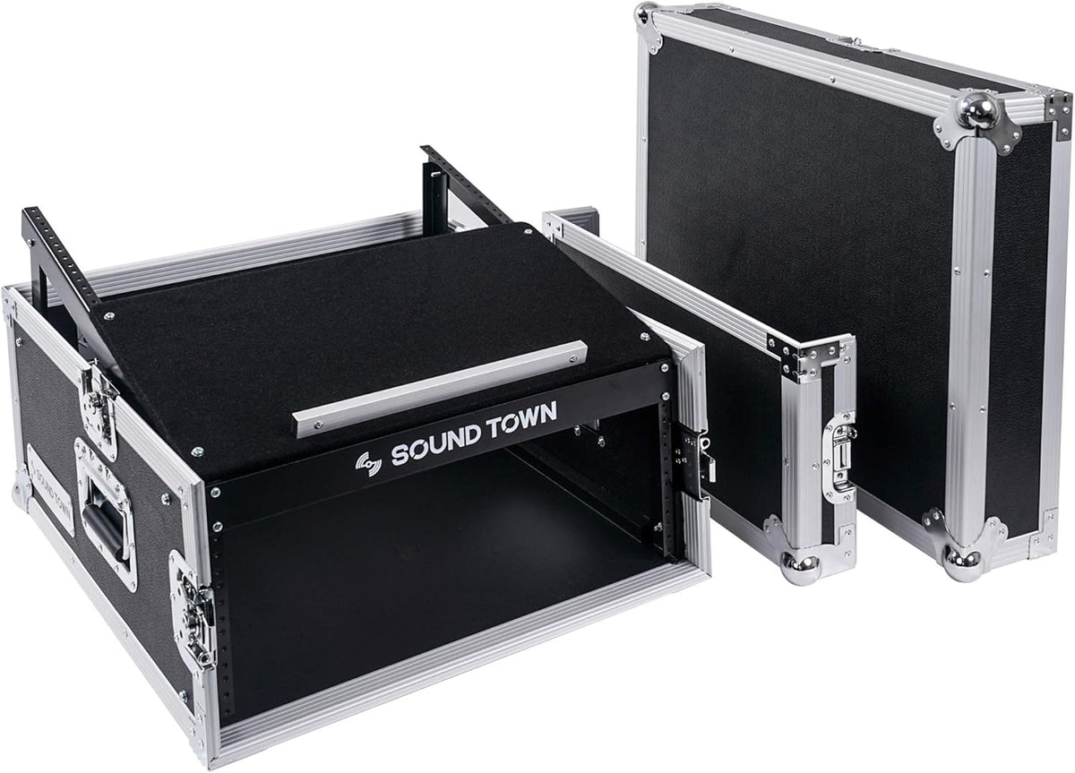 4U PA DJ Pro Audio Rack Case with 13U Slant Mixer Top O264549
