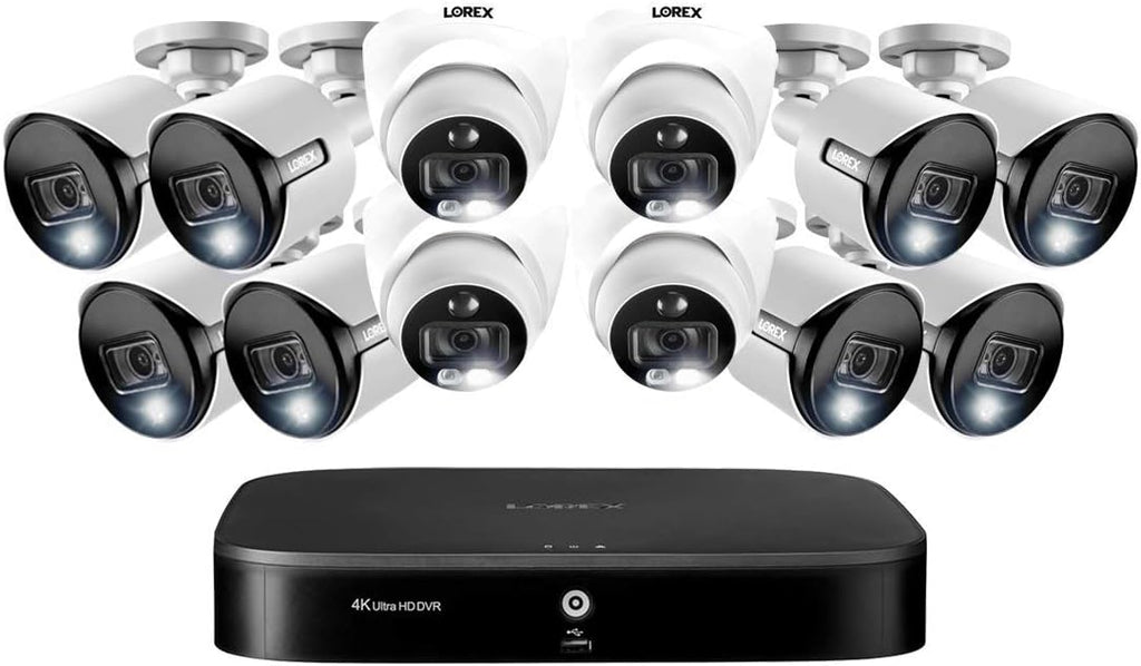 16-Channel 4K UHD DVR Surveillance System with 3TB and 12 4K UHD Cameras F7270