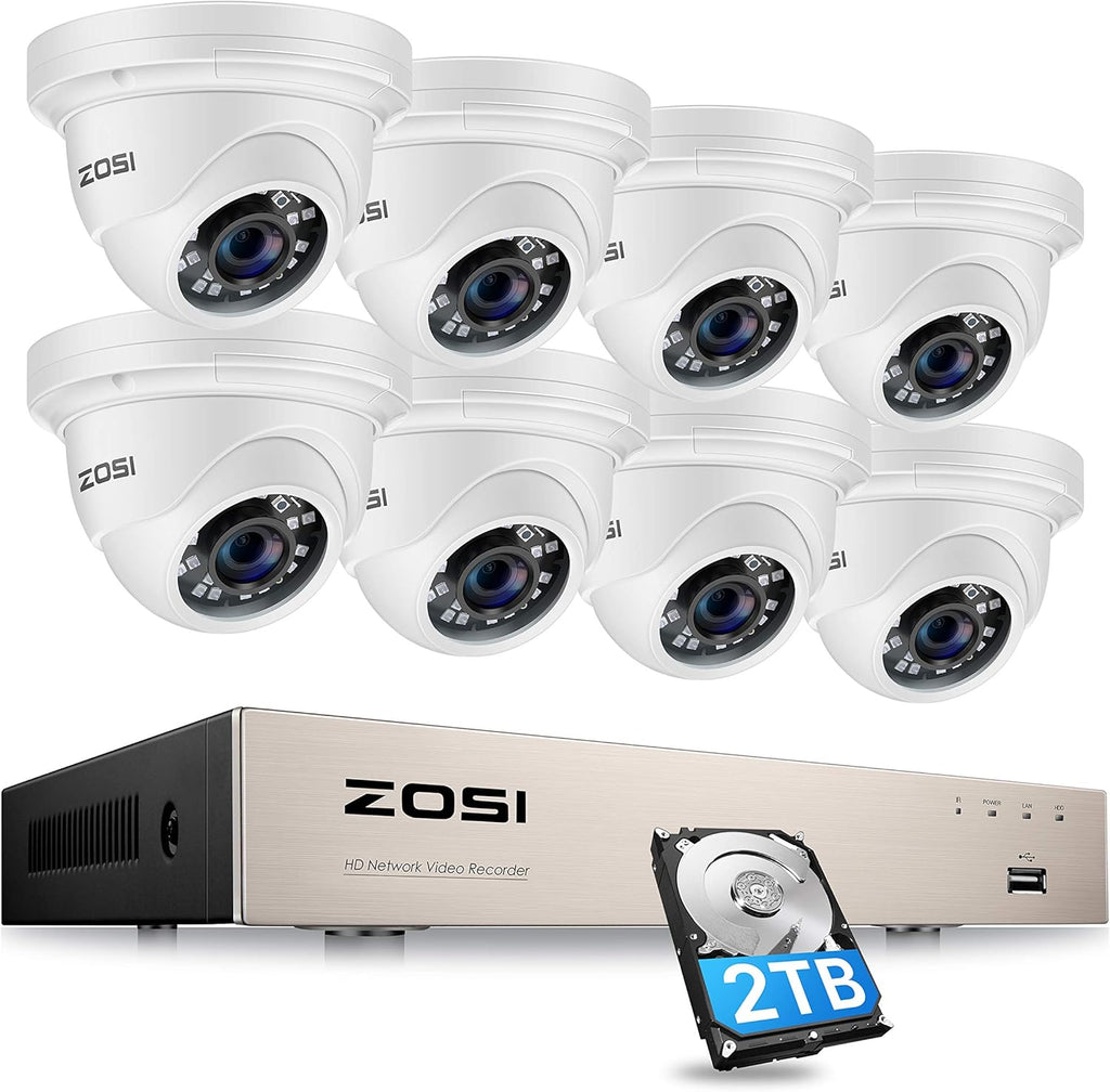 8CH 5MP PoE Security Camera System with 2TB HDD P23989