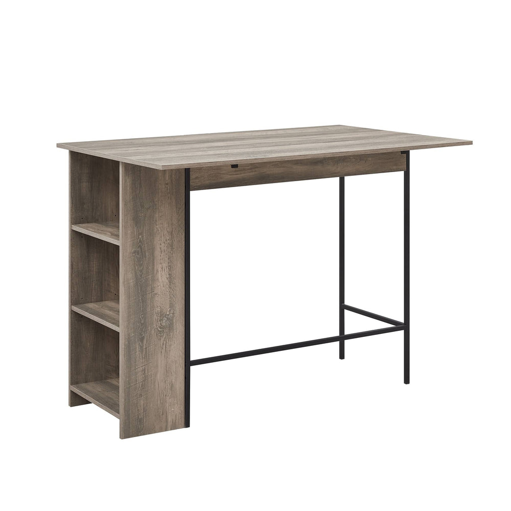 48-Inch Drop Leaf Storage Counter Table K3148