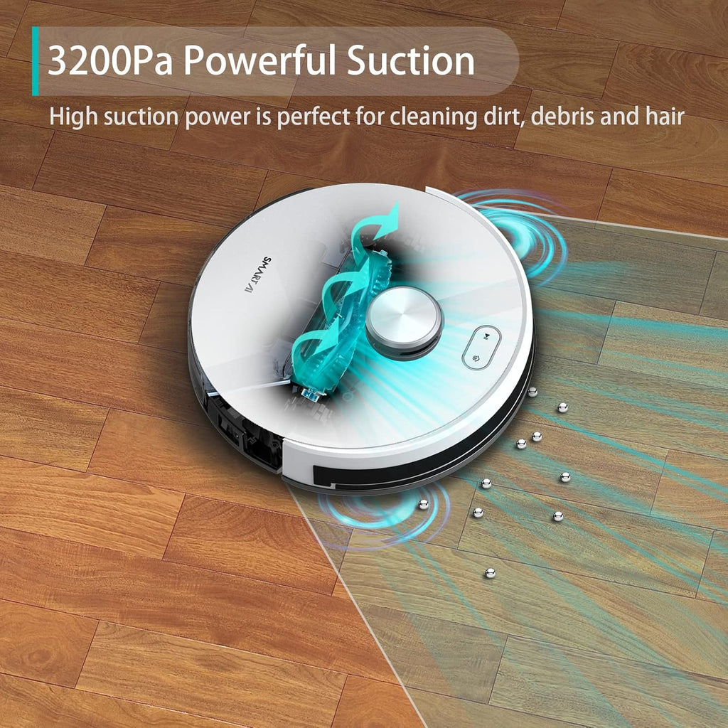 3200Pa Lidar Navigation Robot Vacuum and Mop Combo W61531