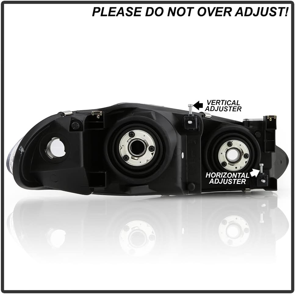 Black Headlights Replacement Driver + Passenger Side B997128