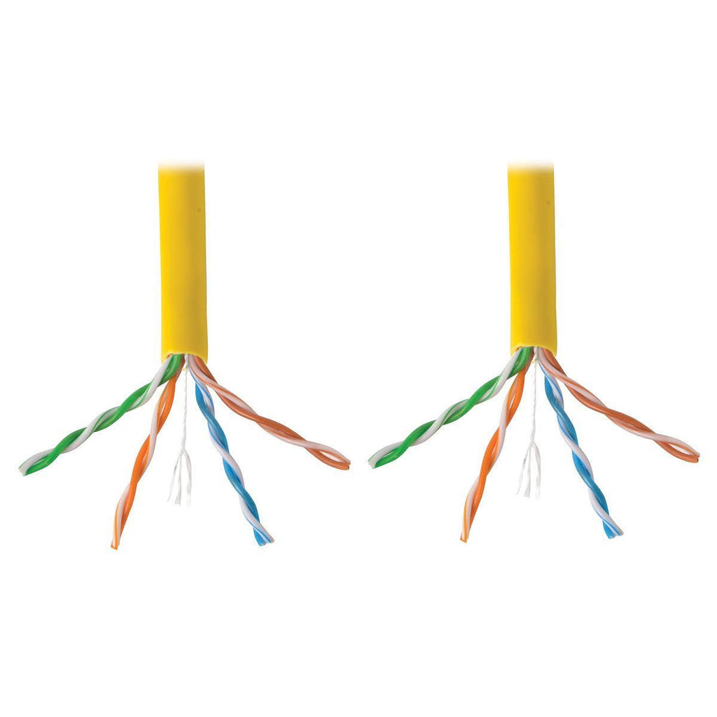 1000ft Cat6 Gigabit Bulk Cable Solid Core CMR PVC Yellow I658