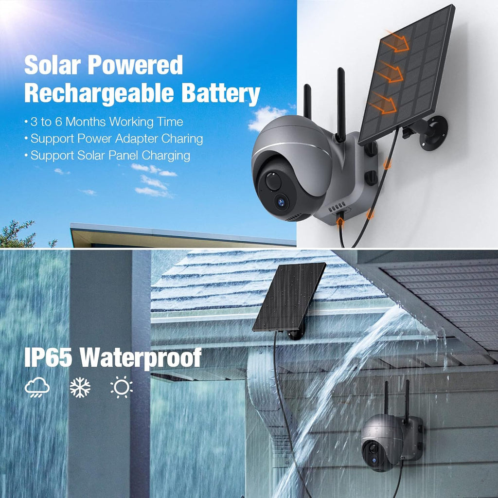 1080P Solar Powered Wireless Outdoor Security Camera with Night Vision G872