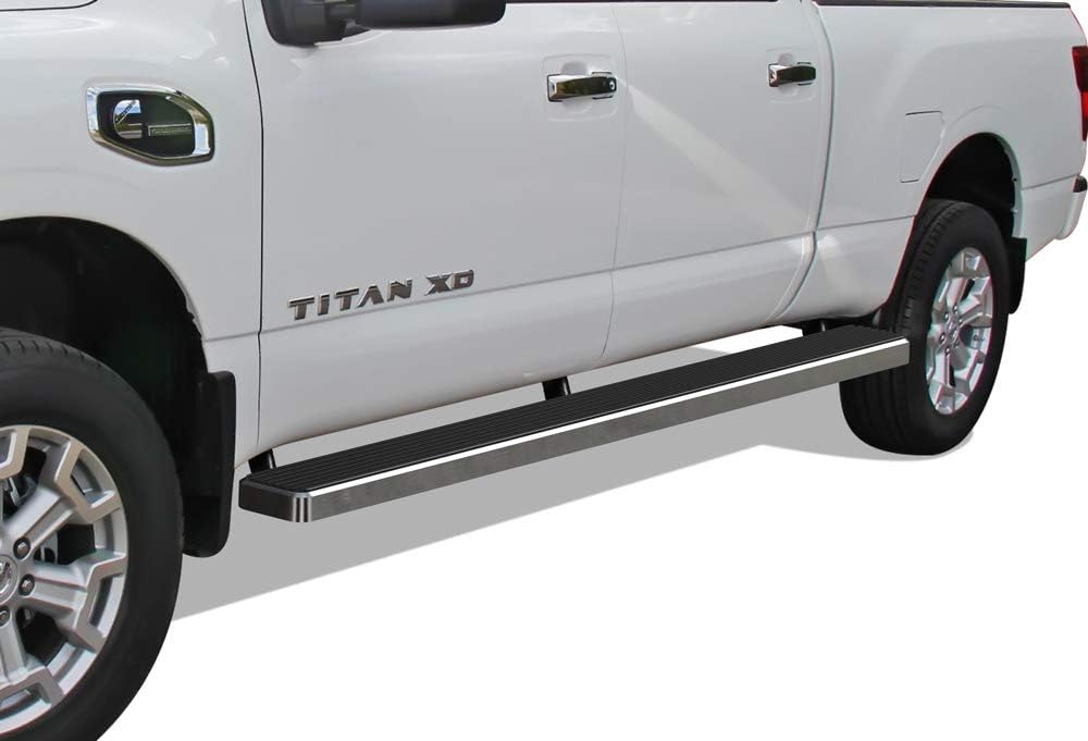 Black 4 inches Running Boards T54077