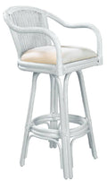 Whitewash Rattan & Wicker Swivel Counterstool F670805
