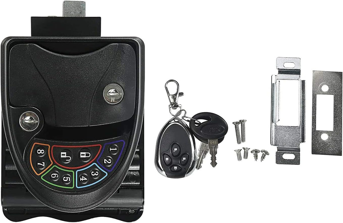 Keyless Entry Door Lock Handle Latch Zinc Alloy Wireless Keypad Remote Control N873