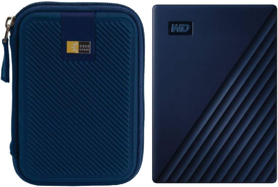 5TB USB 3.0 Portable External Hard Drive + Compact Hard Drive Case J9992
