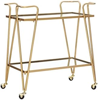Gold Mid-Century Bar Cart E845