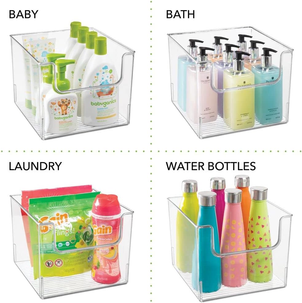 Clear Plastic Storage Organizer Bin 8 Pack L427460