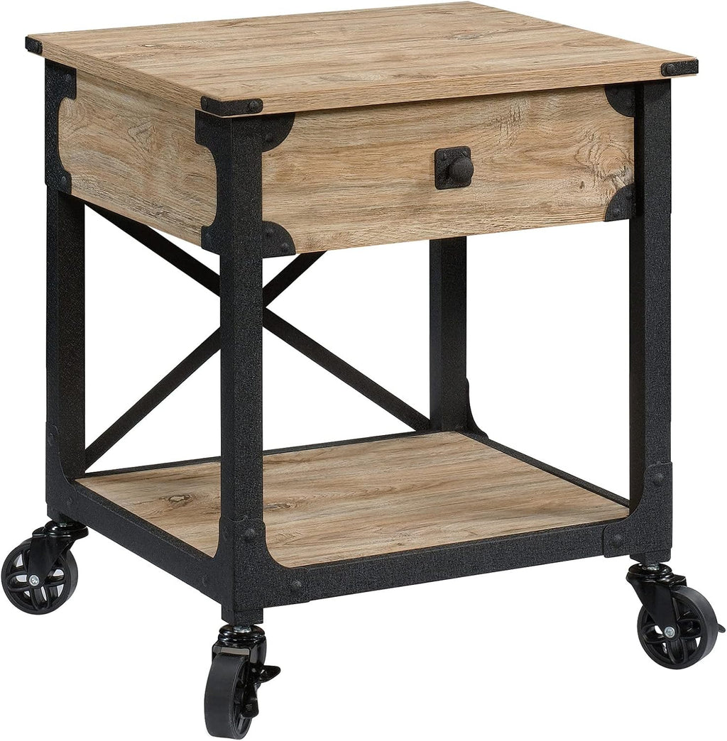 Carbon Oak Finish Side Table W7203