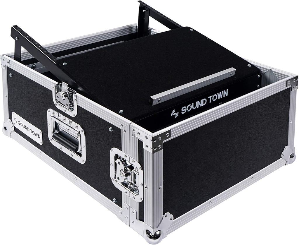 4U PA DJ Pro Audio Rack Case with 13U Slant Mixer Top O264549
