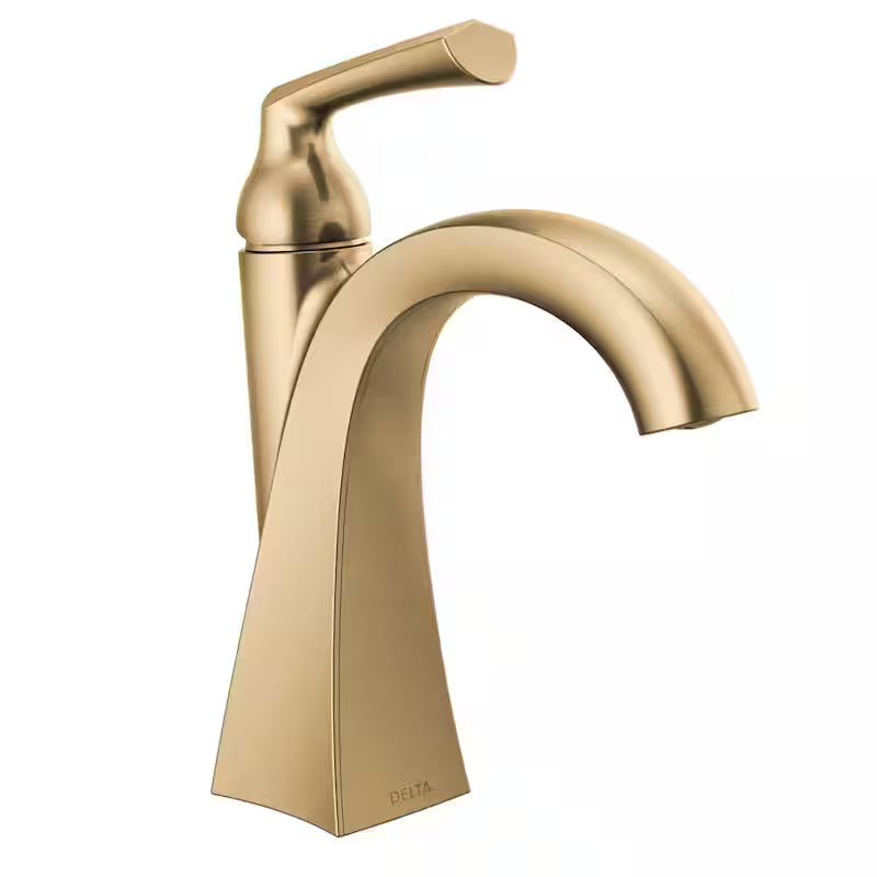 Single-Handle Single Hole Bathroom Faucet in Champagne Bronze B44713