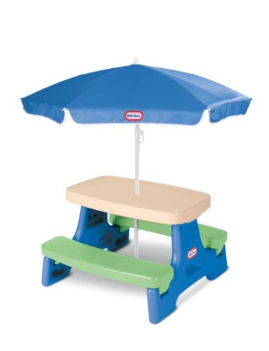 Multi Color Picnic Table with Umbrella R62242