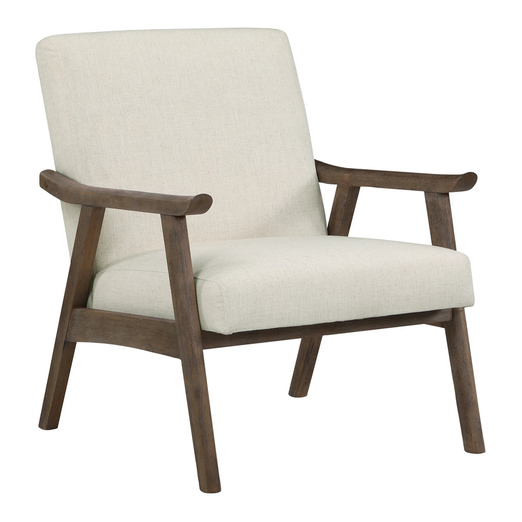 Linen White Fabric Armchair N47459