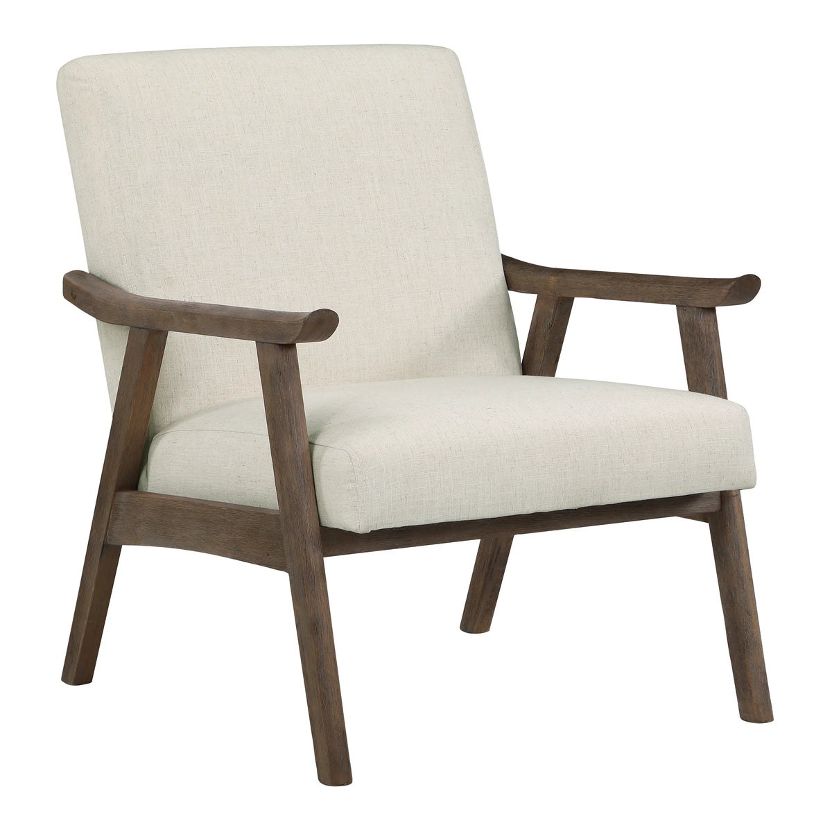 Linen White Fabric Armchair N47459