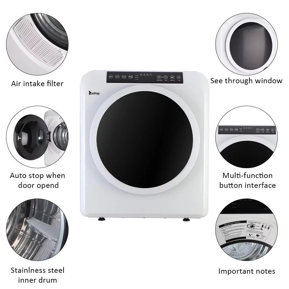 White Stainless Electric Dryer X850493