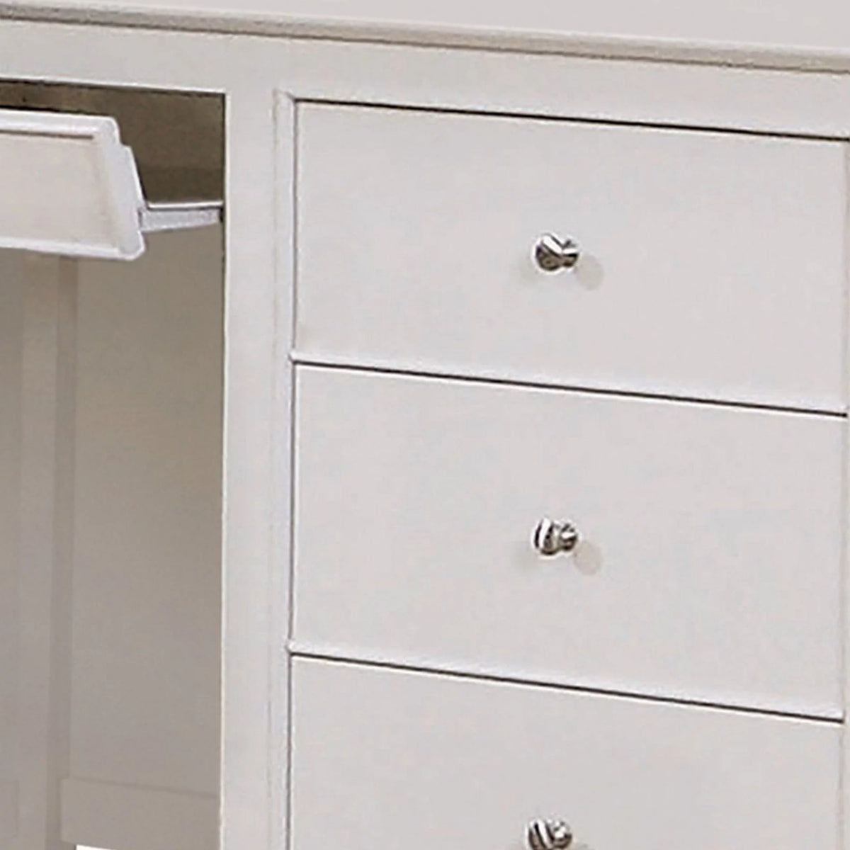 White 48 Inch 3 Drawer Writing Desk with Keyboard Tray D761482