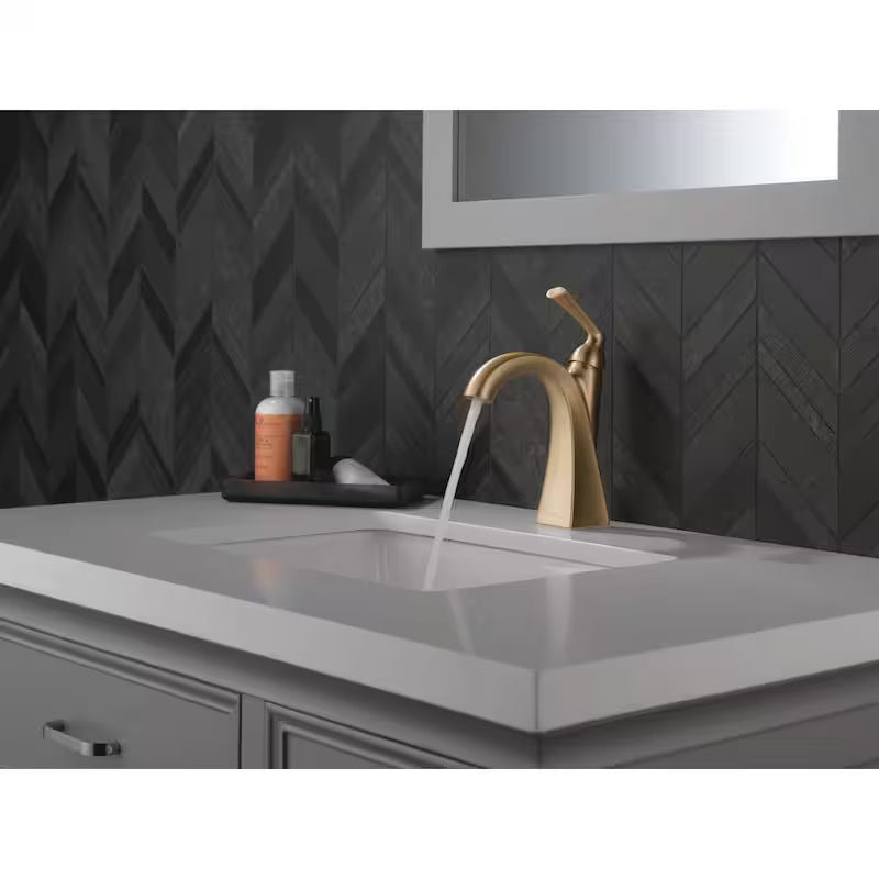 Single-Handle Single Hole Bathroom Faucet in Champagne Bronze B44713
