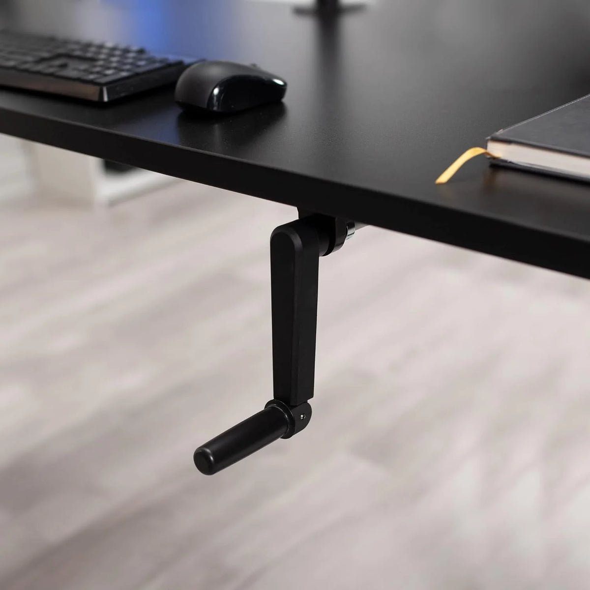 Height Adjustable 60 X 24 Inch Dark Walnut Standing Desk F621