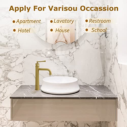 Polished Chrome Tall Single Handle Vessel Sink Faucet with Pop Up Drain B4411