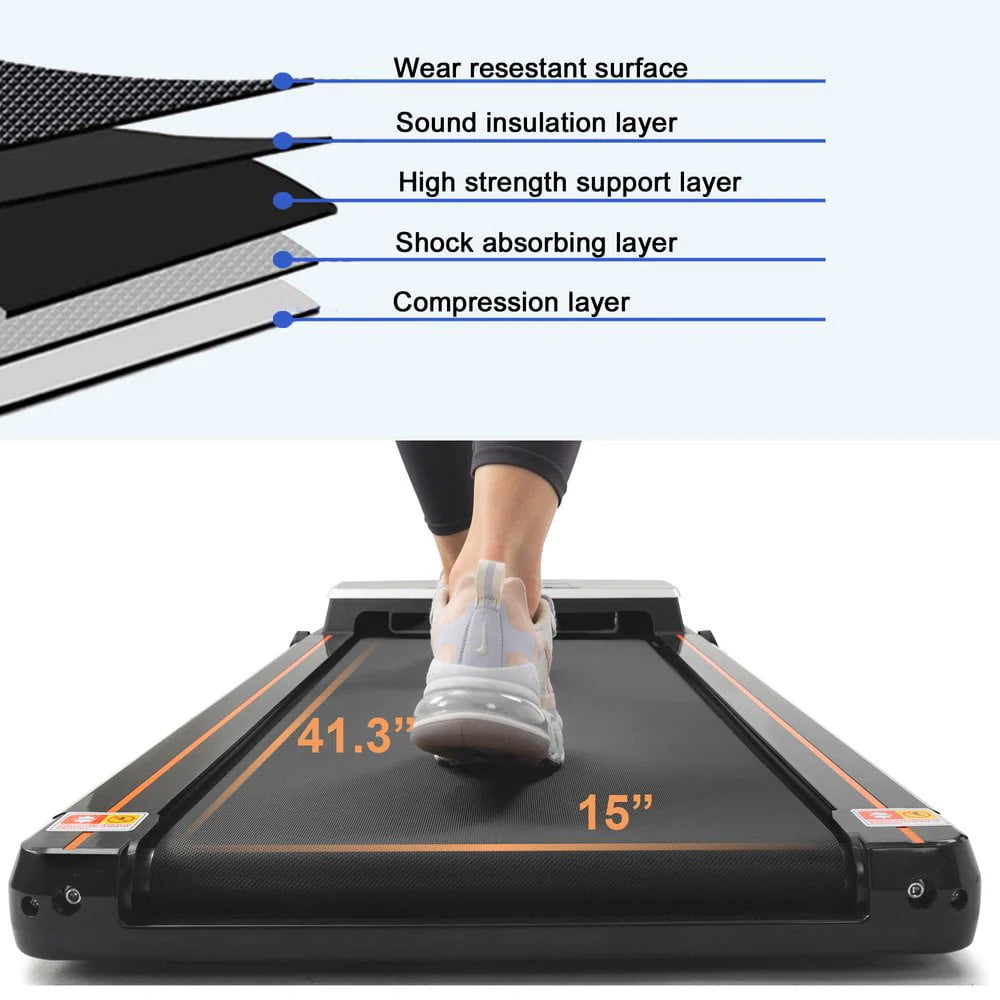 Folding Treadmill with Desk 2.5HP Compact Electric Treadmill W865