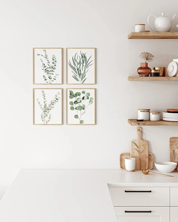 8"x10" Set of 4 Framed Botanical Prints R304