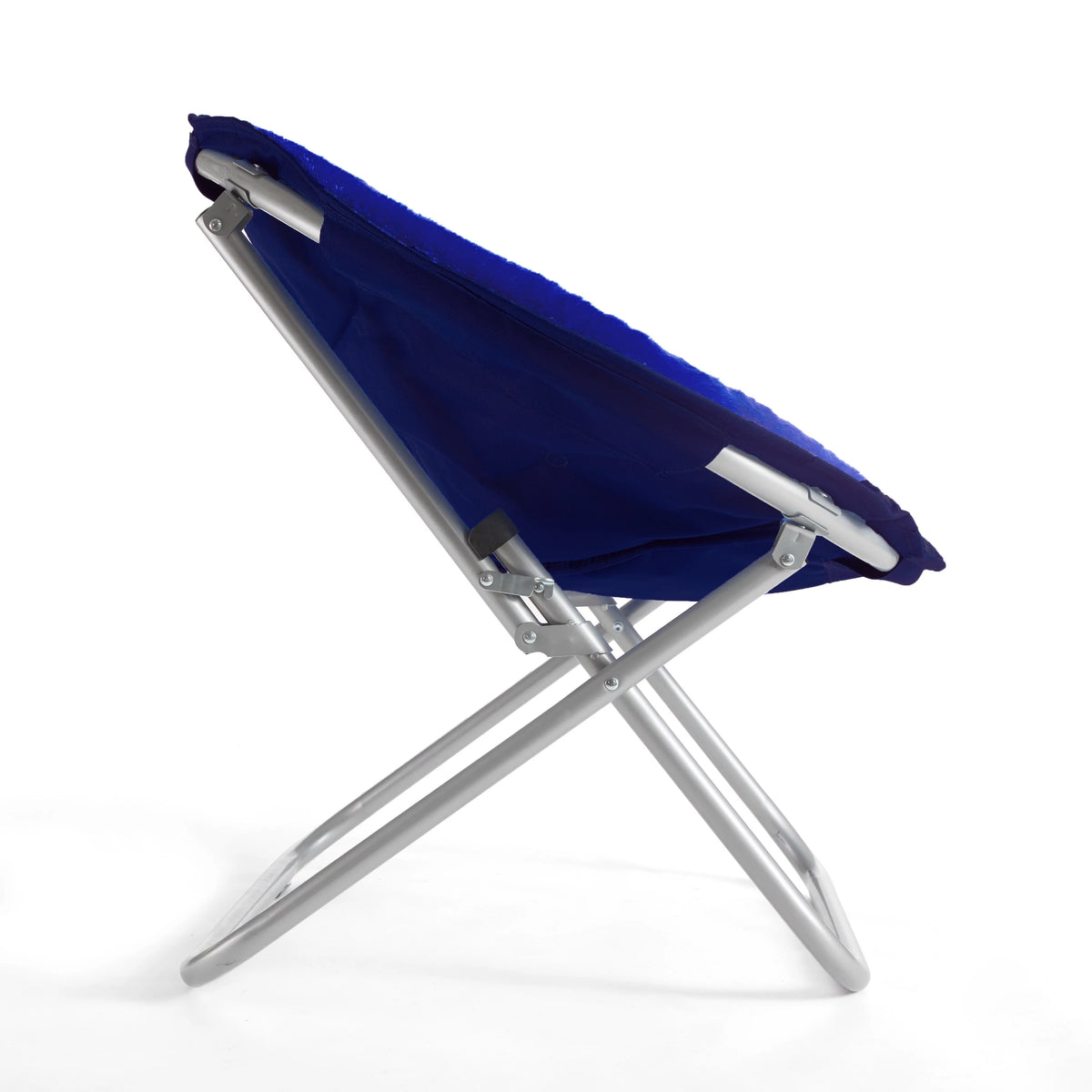 Navy Faux Fur Saucer Chair K425403