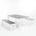3 Piece Acacia Wood Picnic Dining Set with Benches B309