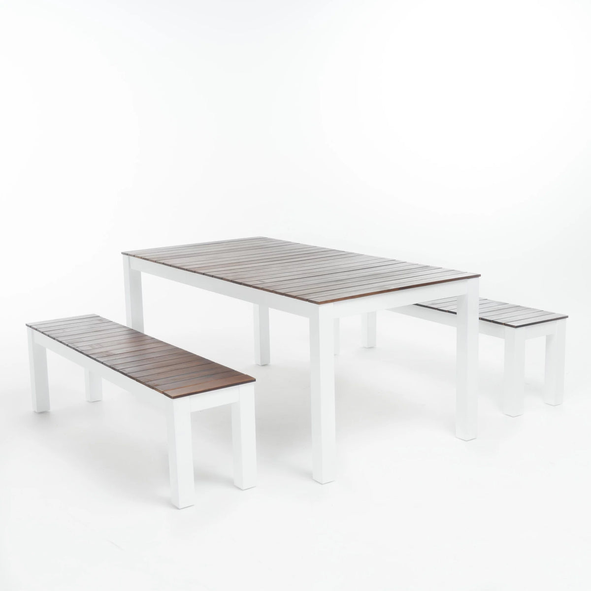 3 Piece Acacia Wood Picnic Dining Set with Benches B309