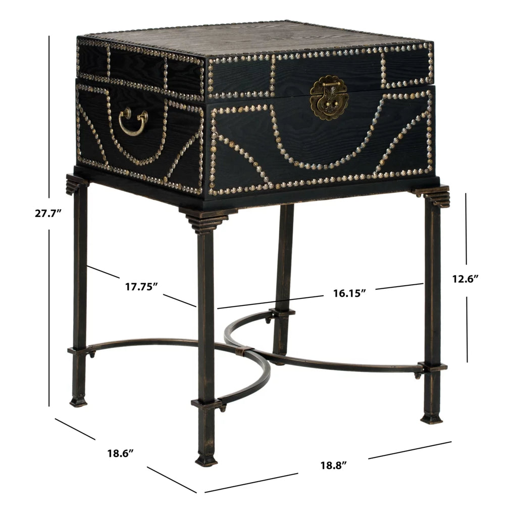 Dark Brown Storage End Table W849811