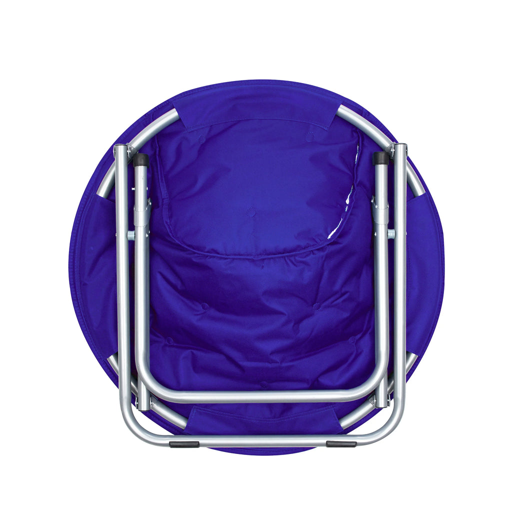 Navy Faux Fur Saucer Chair K425403