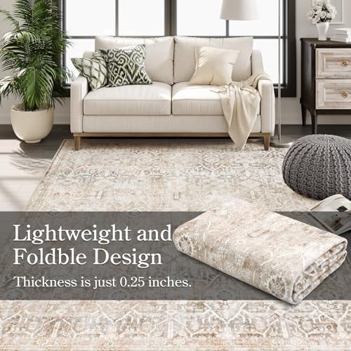 9x12 Washable Non Slip Vintage Area Rug Z833