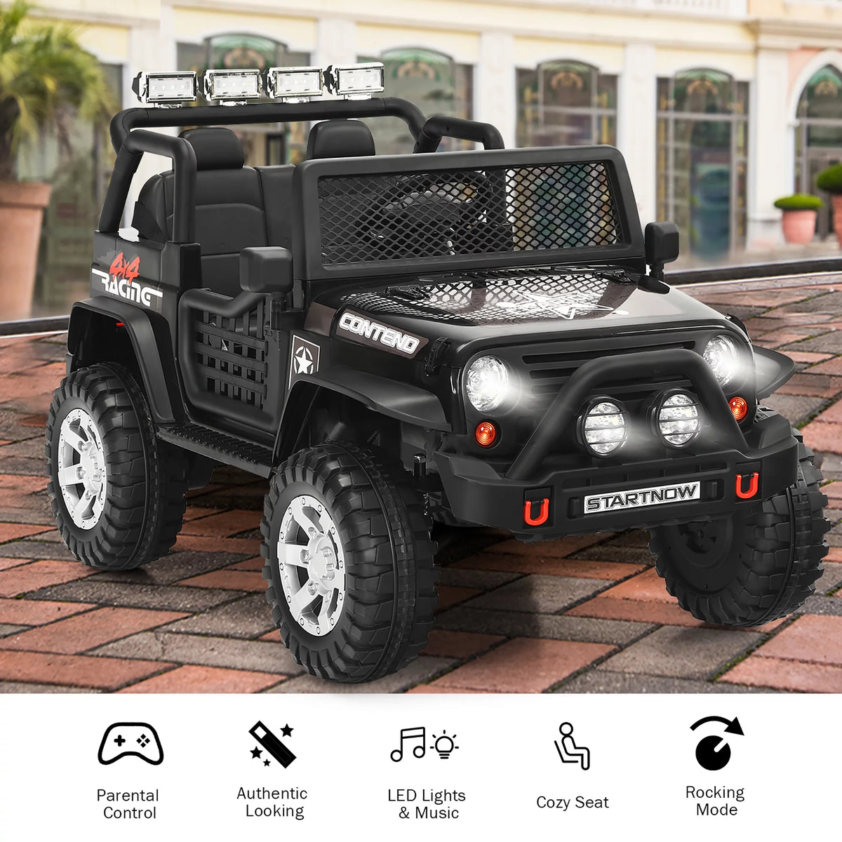 12V Kids Ride On Truck Electric Car with Lights&Music Red Z453087