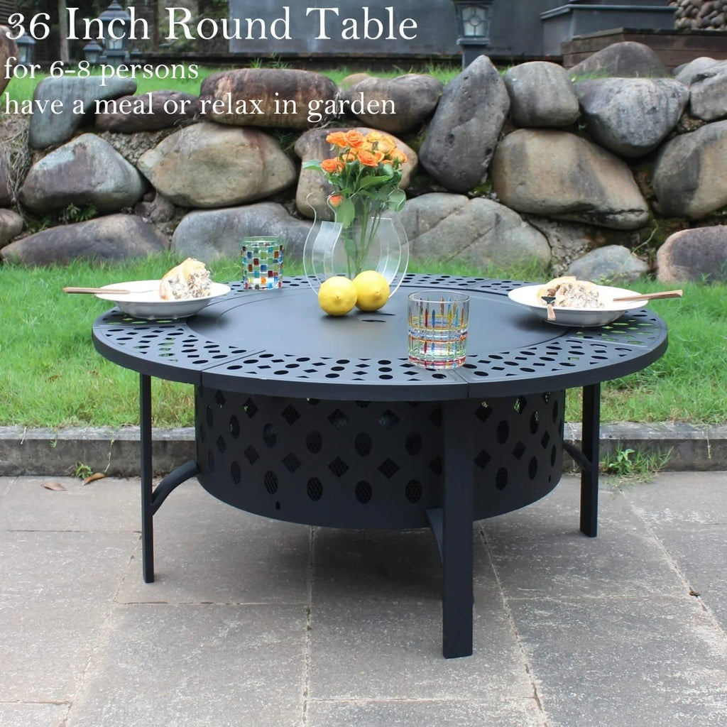 36 Inch Wood Burning Fire Pit with 2 Grills C894