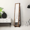 Brown Free-Standing Mirror Jewelry Armoire K447569
